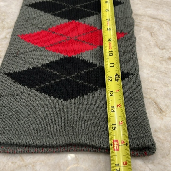 NEW Argyle Dog Sweater | Grey, Red, Black | Medium / Large - Picture 6 of 7